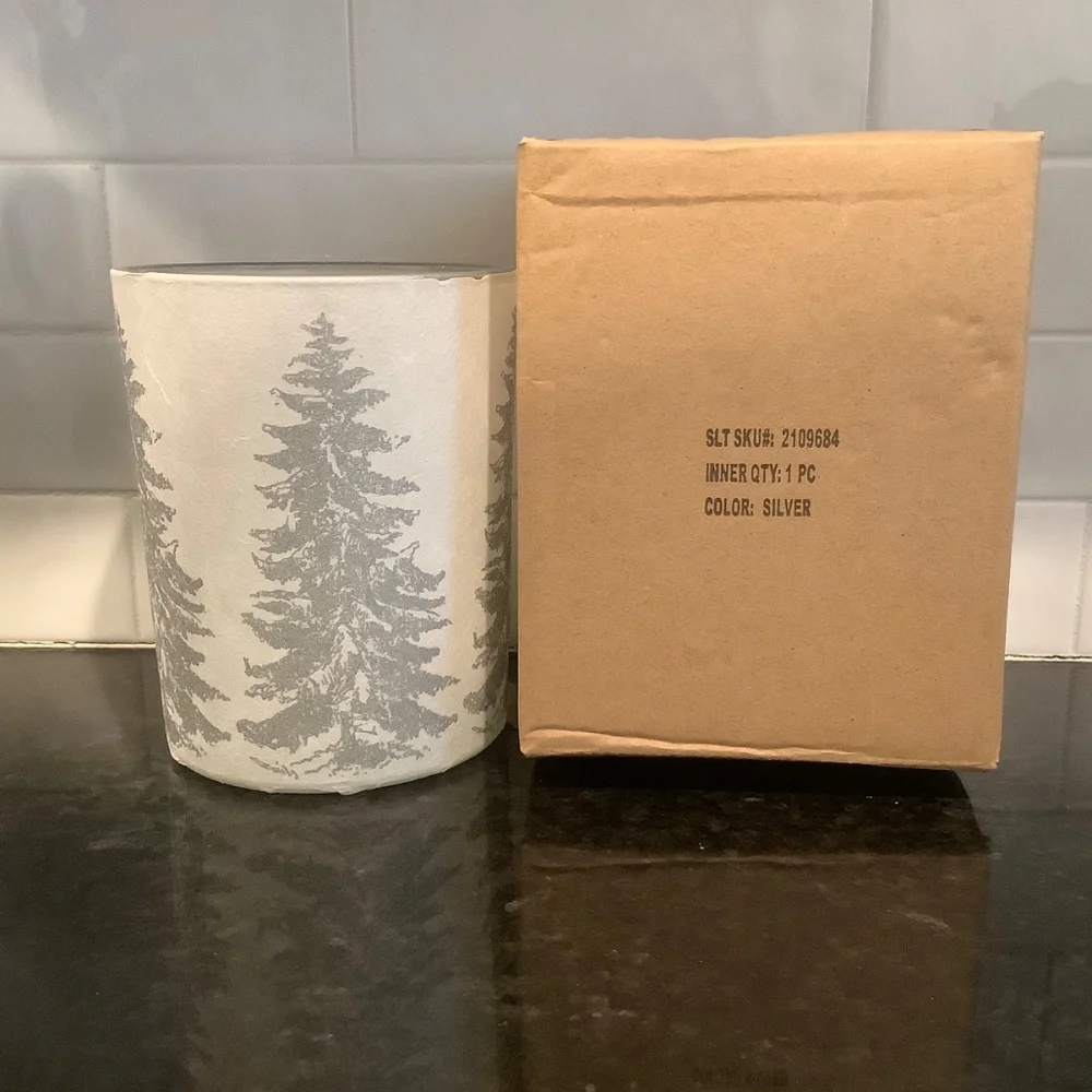 Candle Holders Silver Trees 5.5